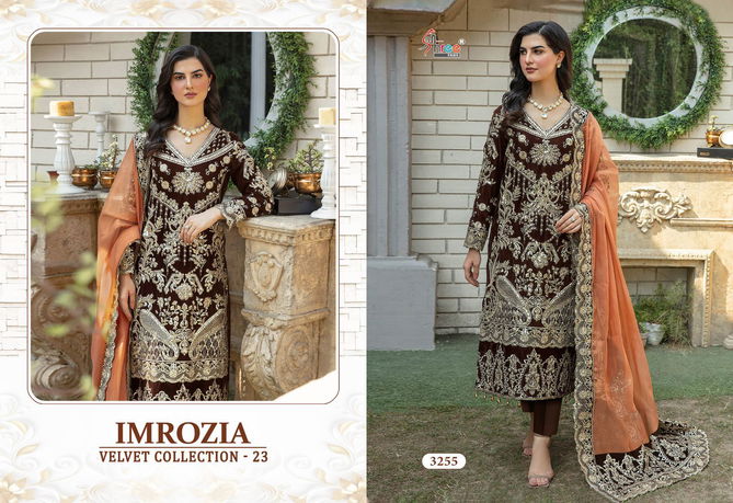 Imrozia Velvet Designer Pakistani Suits Catalog 